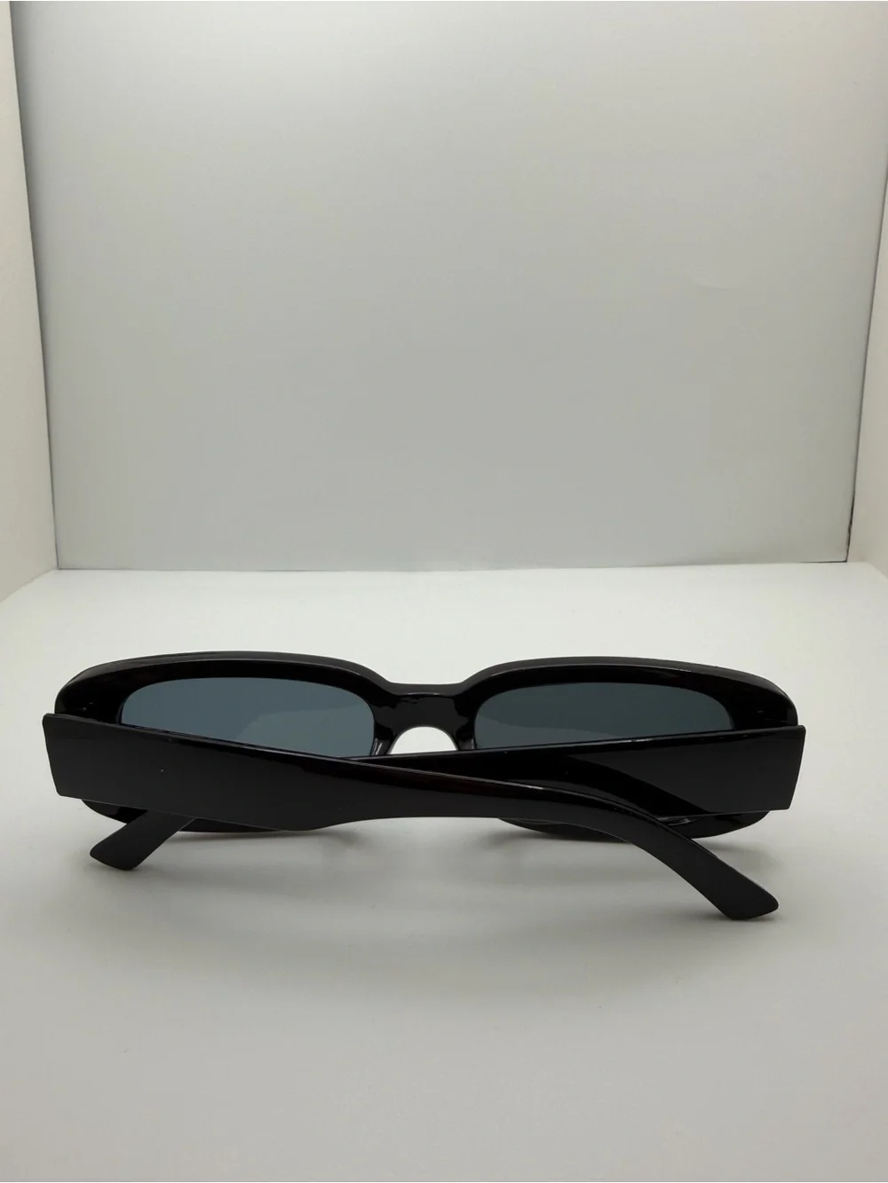 Matte Black Rectangular Sunglasses - Unbranded